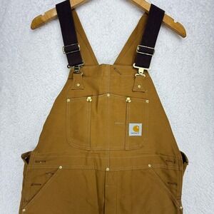 Carhartt Traditional Duck Bib Overalls Mens 36x30 R05 BRN Brown USA NWT NOS